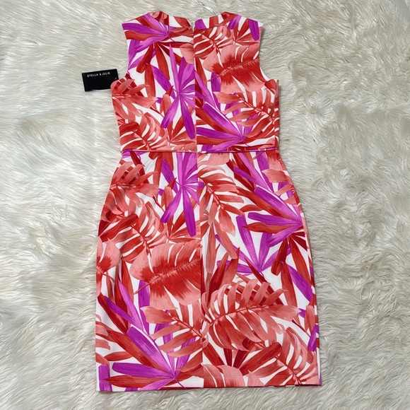 Stella & Julie sleeveless Lead pattern colorful sheath dress - Picture 7 of 7
